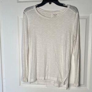 Madewell 100% Cotton Sheer Long Sleeve Tee